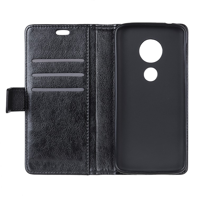 Nappa Texture Wallet PU Leather Phone Case for Motorola Moto G7 Play - Black-5