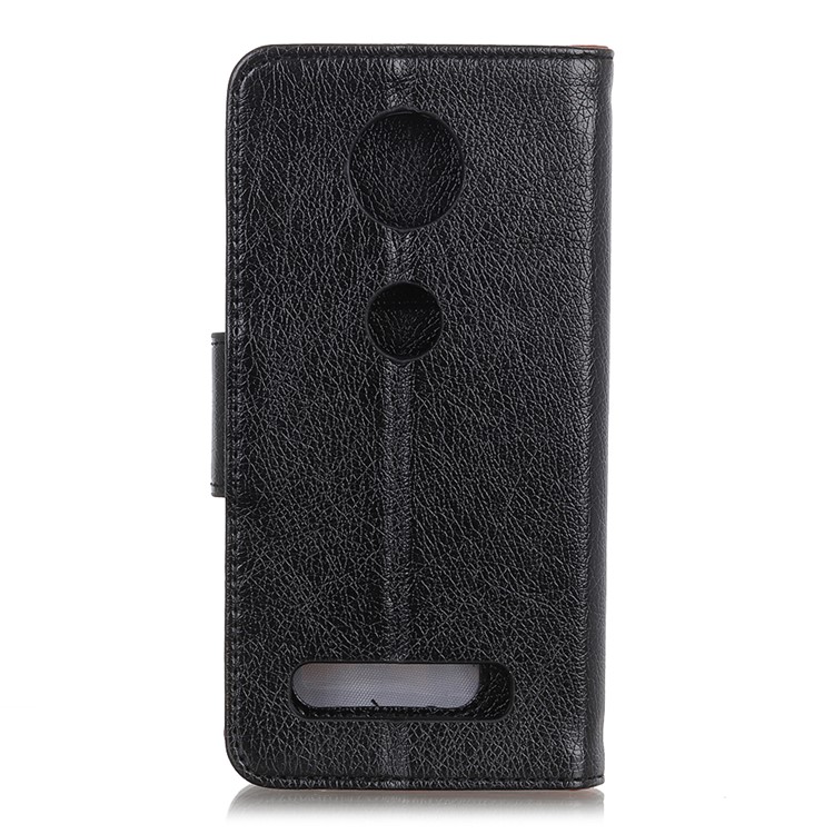 Nappa Texture Split Leather Wallet Mobile Case for Motorola Moto Z4 Play - Black-4