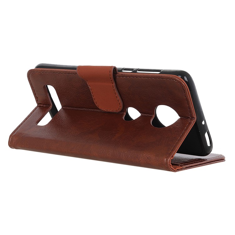 Nappa Texture Split Leather Protection Case for Motorola Moto Z4 Play - Brown-6