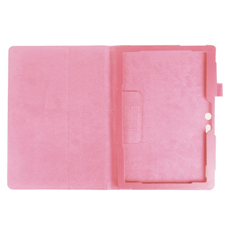 Litchi Texture Leather Smart Flip Case for Lenovo Tab 2 A10-30 X30F - Pink-8
