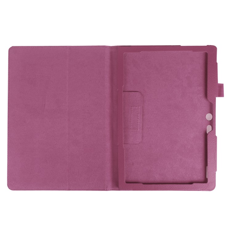 Litchi Texture Leather Smart Cover Case for Lenovo Tab 2 A10-30 X30F - Purple-8