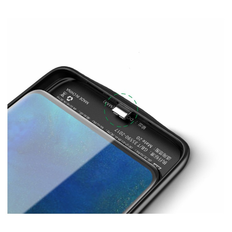 4700mAh Backup Battery Charger Fingerprint Case for Huawei Mate 20 - Black-2