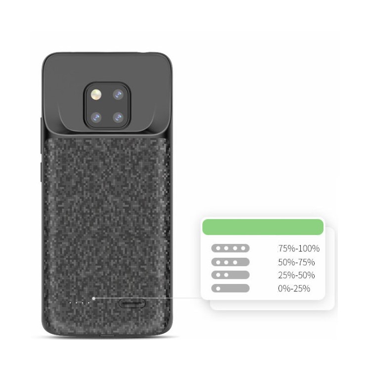 5000mAh Backup Battery Charger Fingerprint Case for Huawei Mate 20 Pro - Black-8