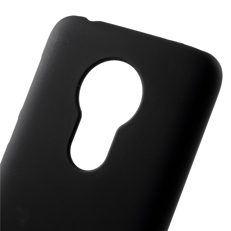 Rubberized Hard Plastic Back Cover for Motorola Moto G7 Power - Black-4