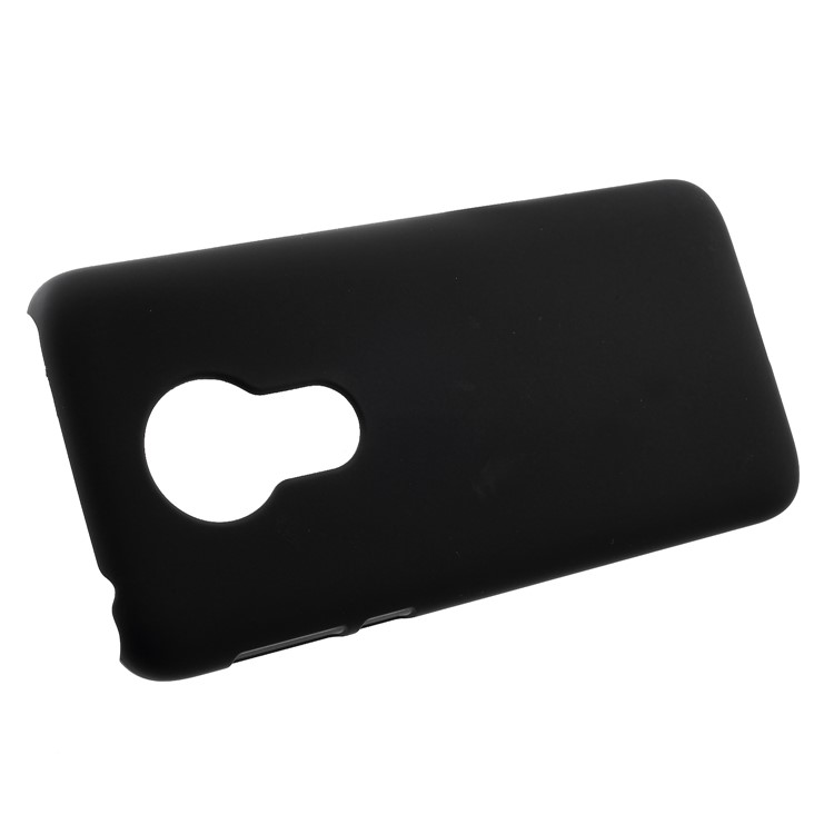 Coperchio in Plastica Rigida Gommata Per Motorola Moto G7 Potenza - Nero