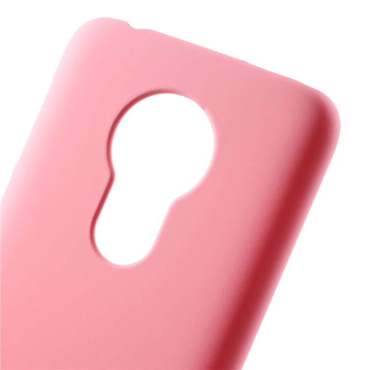 Rubberized Hard Plastic Back Casing for Motorola Moto G7 Power - Pink-3