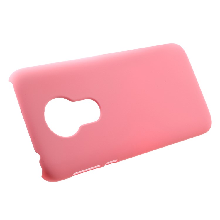 Rubberized Hard Plastic Back Casing for Motorola Moto G7 Power - Pink-6