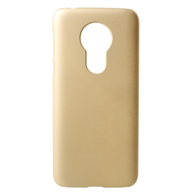 Rubberized Hard Plastic Back Mobile Phone Case for Motorola Moto G7 Power - Gold-1