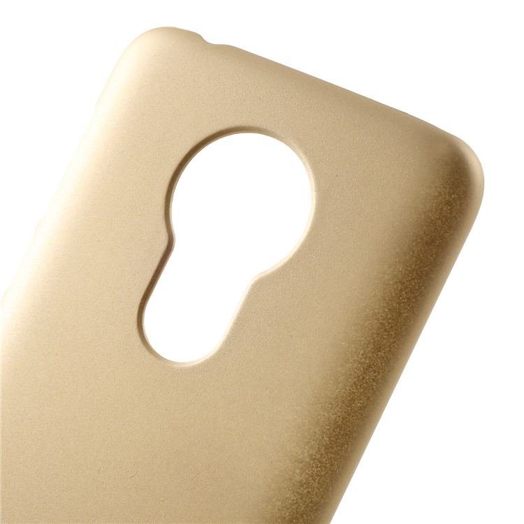 Rubberized Hard Plastic Back Mobile Phone Case for Motorola Moto G7 Power - Gold-3