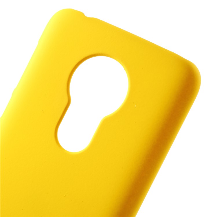 Rubberized Hard Plastic Back Cell Phone Case for Motorola Moto G7 Power - Yellow-3