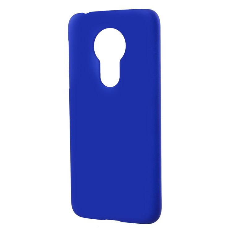 Rubberized Hard PC Back Case for Motorola Moto G7 Power - Dark Blue-2