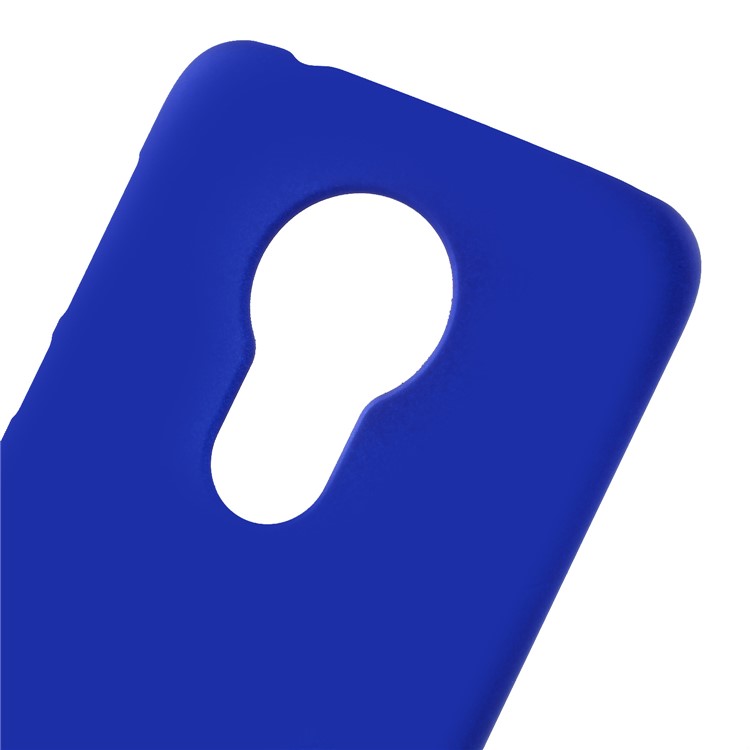 Rubberized Hard PC Back Case for Motorola Moto G7 Power - Dark Blue-3