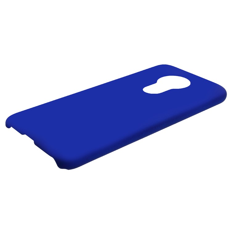 Rubberized Hard PC Back Case for Motorola Moto G7 Power - Dark Blue-4