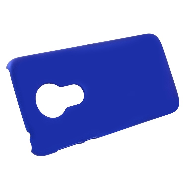 Rubberized Hard PC Back Case for Motorola Moto G7 Power - Dark Blue-6
