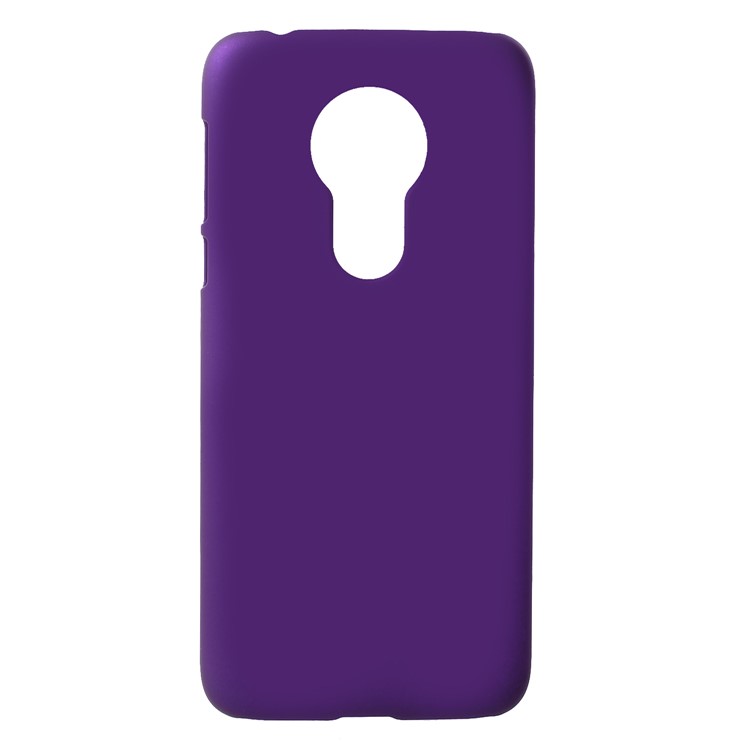 Caixa Protetora De Plástico Duro Emborrachado Para Motorola Moto G7 Poder - Roxa-1
