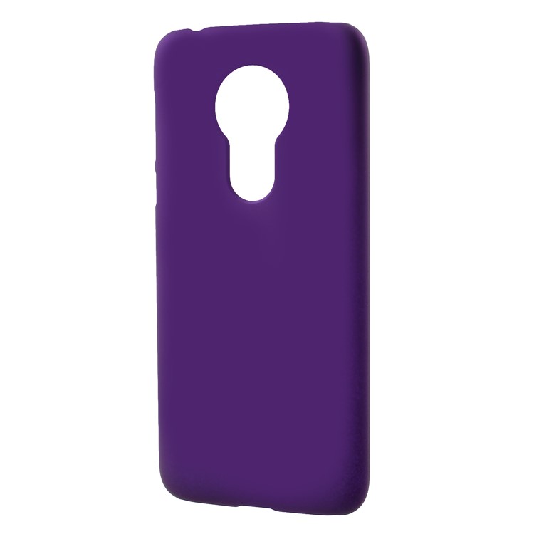 Caixa Protetora De Plástico Duro Emborrachado Para Motorola Moto G7 Poder - Roxa-2