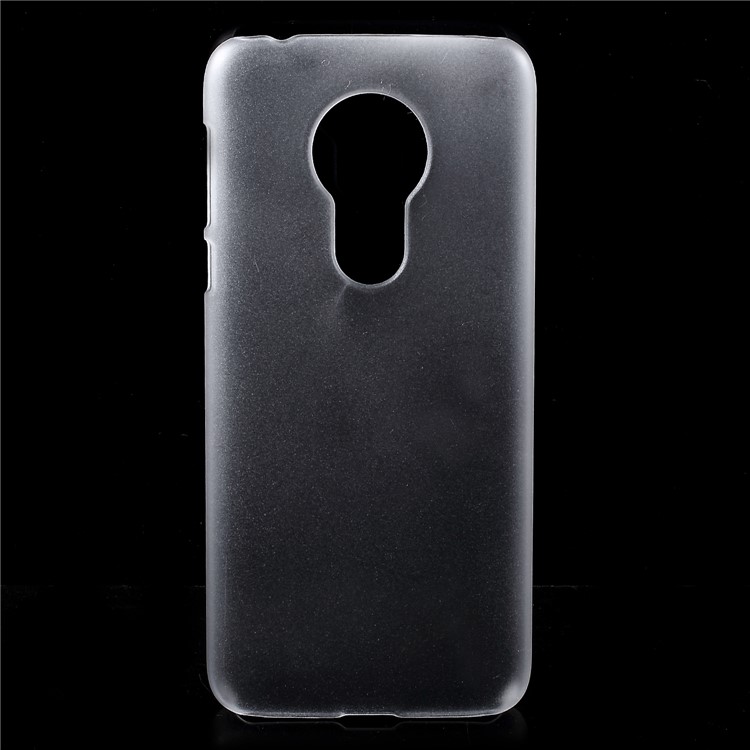 Rubberized Hard Plastic Protective Shell for Motorola Moto G7 Power - Transparent-1