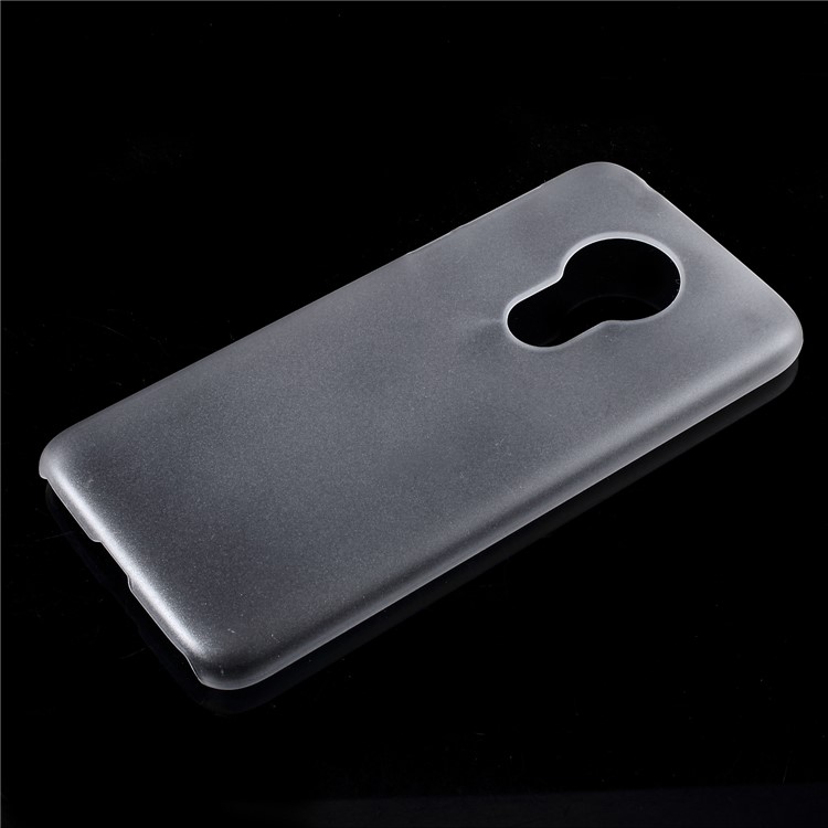 Rubberized Hard Plastic Protective Shell for Motorola Moto G7 Power - Transparent-3