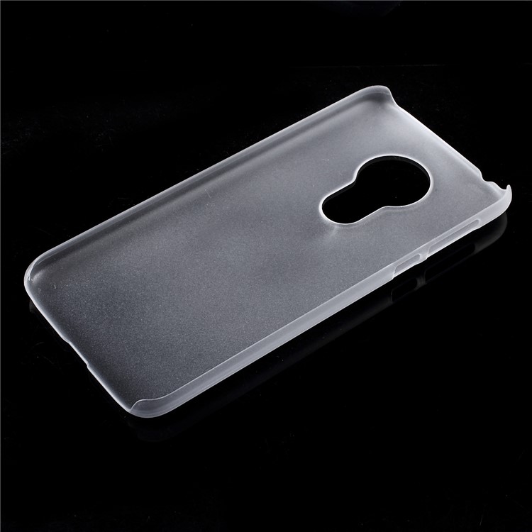 Rubberized Hard Plastic Protective Shell for Motorola Moto G7 Power - Transparent-4
