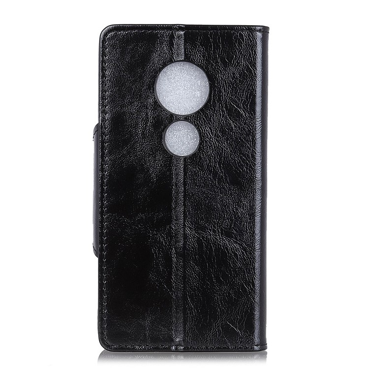 Textured PU Leather Wallet Mobile Case for Motorola Moto G7 Play - Black-3