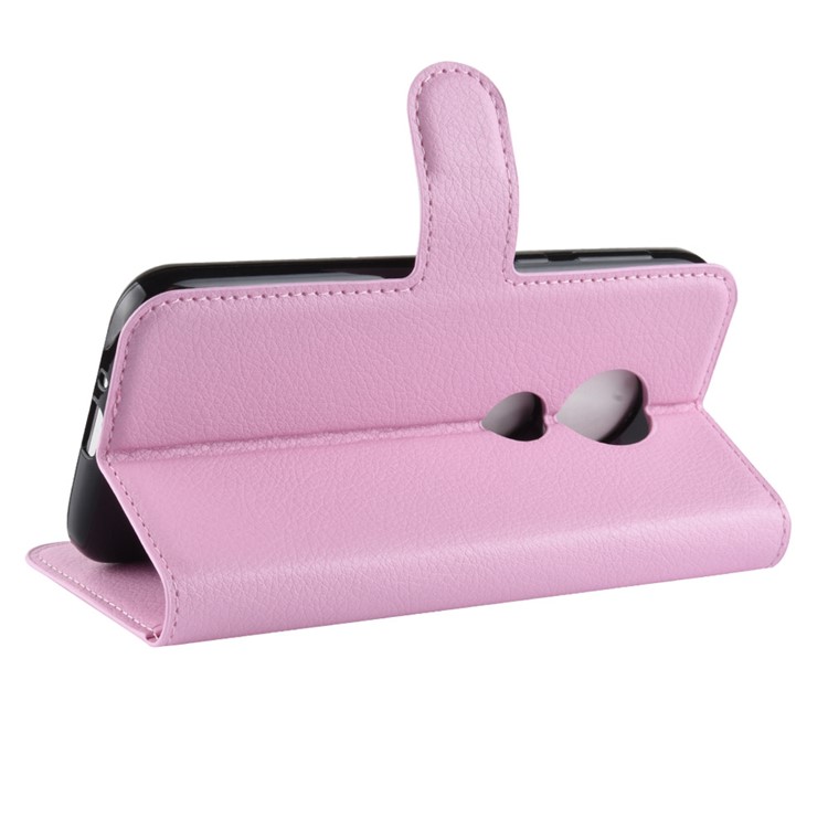 Porte-monnaie Magnétique En Cuir PU Pour Portefeuille De Moto Pour Moto Motorola E5 Play Go - Rose-6
