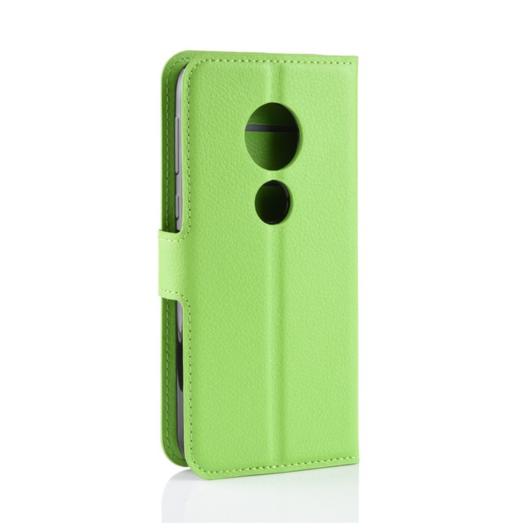 Litchi Skin PU Leather Magnetic Wallet Stand Protective Case for Motorola Moto E5 Play Go - Green-6