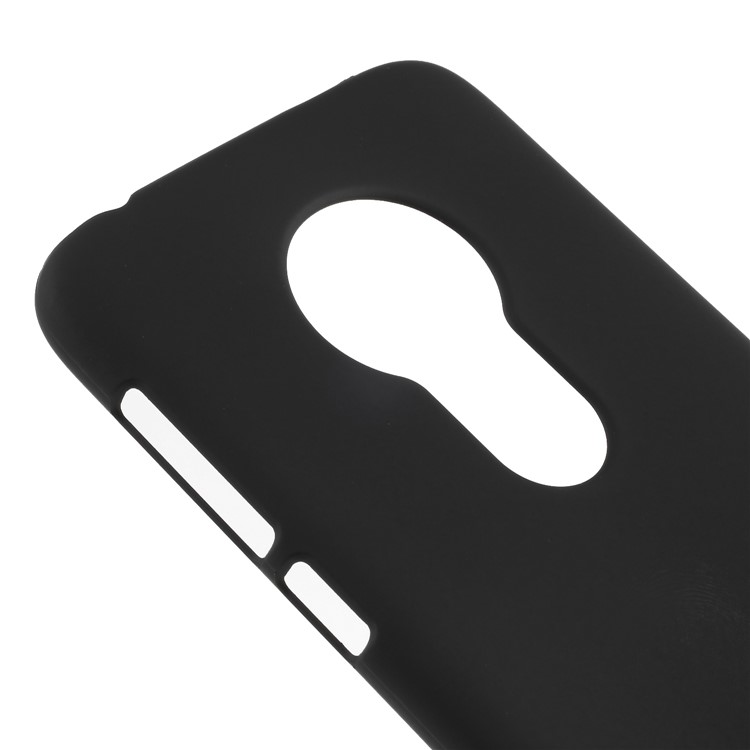 Cubierta Telefónica de Plástico Duro de Goma Para Motorola Moto G7 Play - Negro