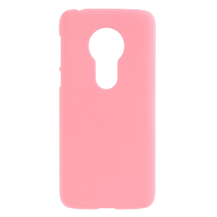 Rubberized Hard PC Mobile Cover for Motorola Moto G7 Play - Pink-1
