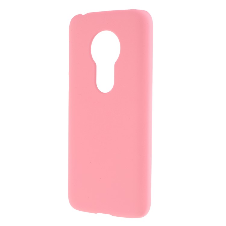 Rubberized Hard PC Mobile Cover for Motorola Moto G7 Play - Pink-2