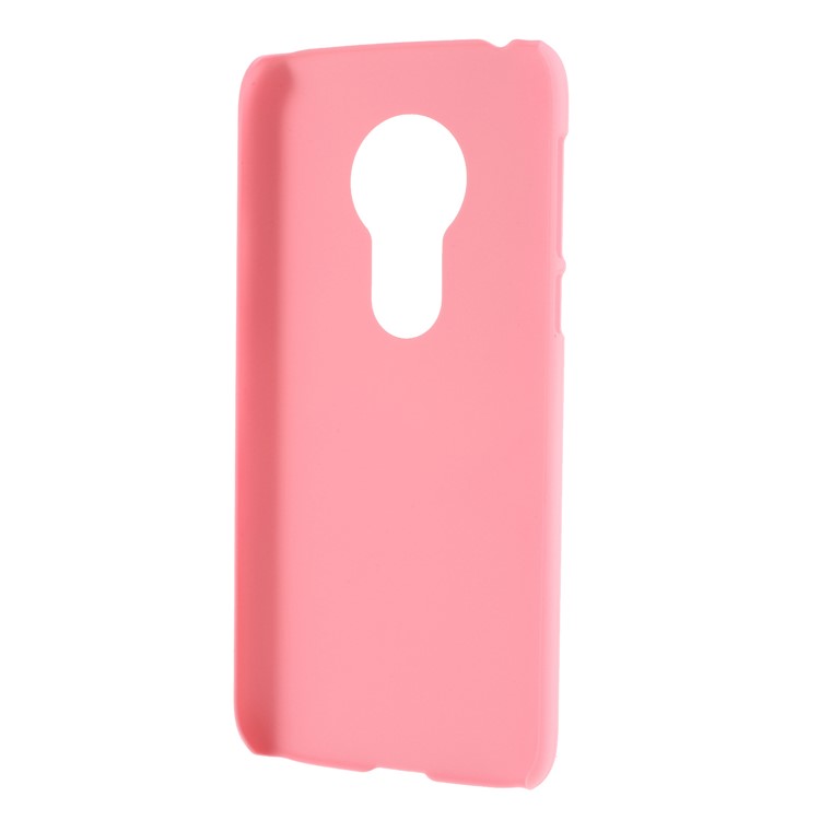 Rubberized Hard PC Mobile Cover for Motorola Moto G7 Play - Pink-3