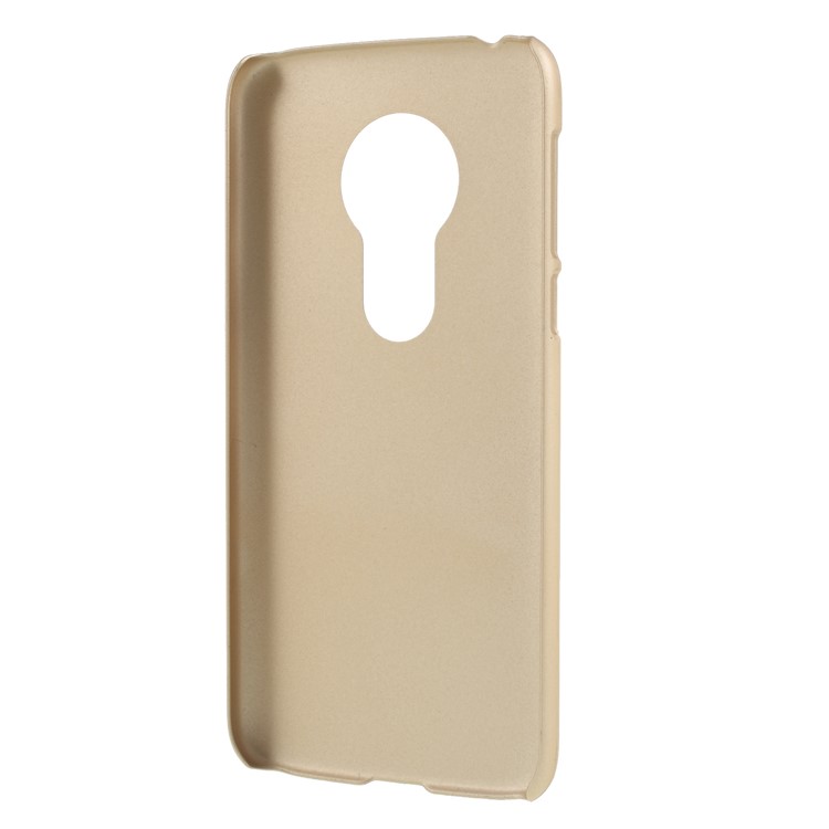 Rubberized Hard Plastic Mobile Shell for Motorola Moto G7 Play - Gold-3