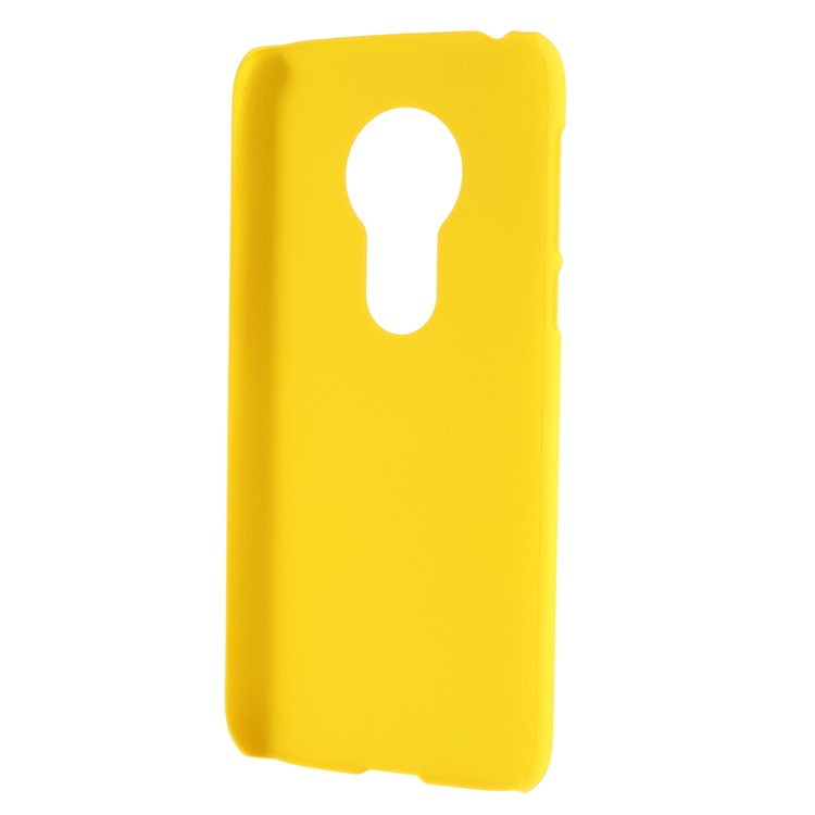 Rubberized Hard Plastic Case Accessory for Motorola Moto G7 Play - Yellow-3