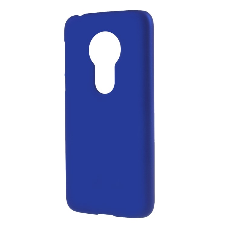Rubberized Hard Plastic Cover Case for Motorola Moto G7 Play - Dark Blue-2