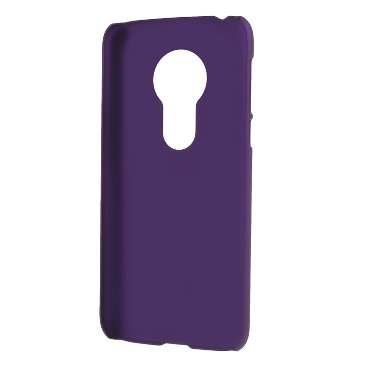 Rubberized Hard Plastic Shell Cover for Motorola Moto G7 Play - Purple-3