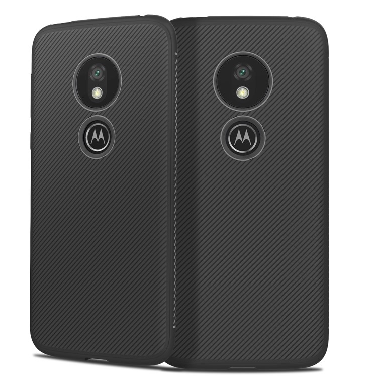 Jazz Series Twill Texture Soft TPU Phone Shell for Motorola Moto G7 Play (US Version) - Black-4