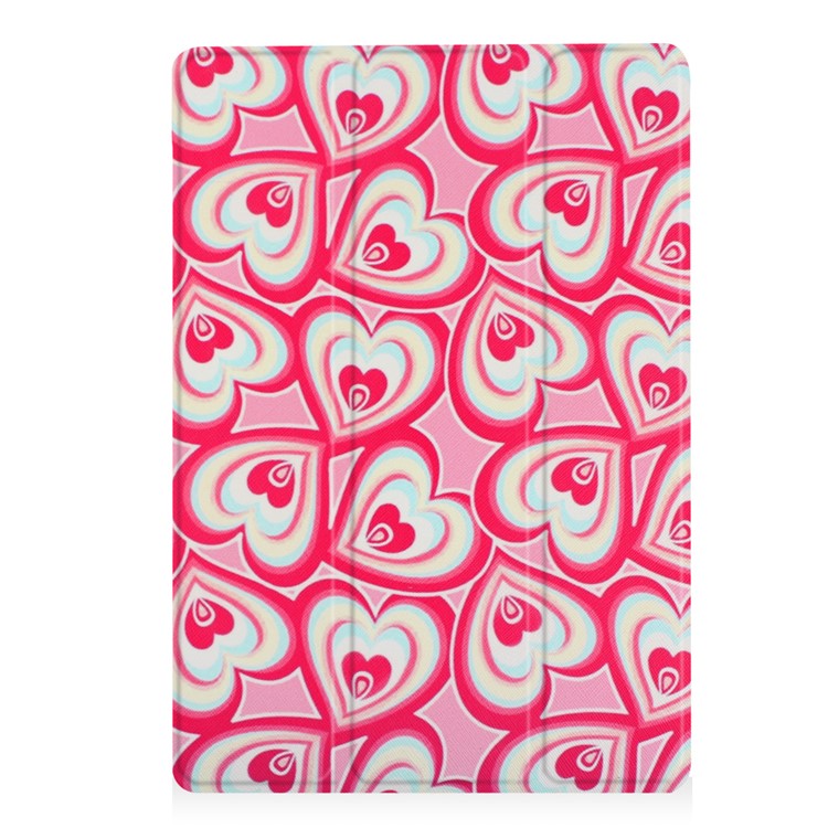Tri-fold Stand Flip Leather Case for Lenovo Tab 2 A10-30 - Multiple Hearts-2