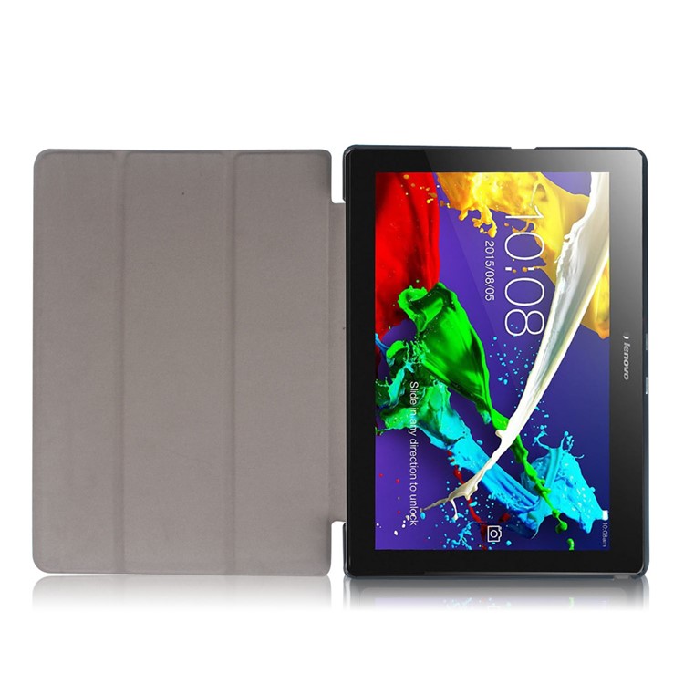 Tri-fold Stand Flip Leather Case for Lenovo Tab 2 A10-30 - Multiple Hearts-7