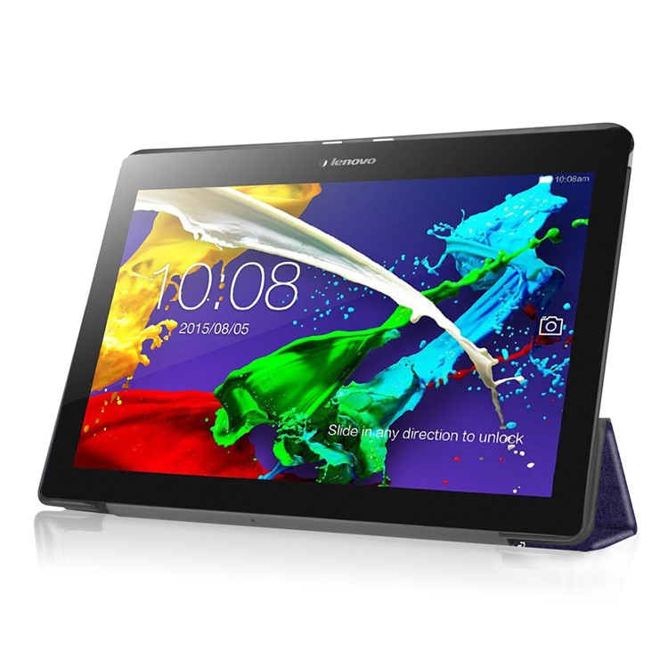 Tri-fold Stand Flip Leather Cover for Lenovo Tab 2 A10-30 - Mandala Flower-6