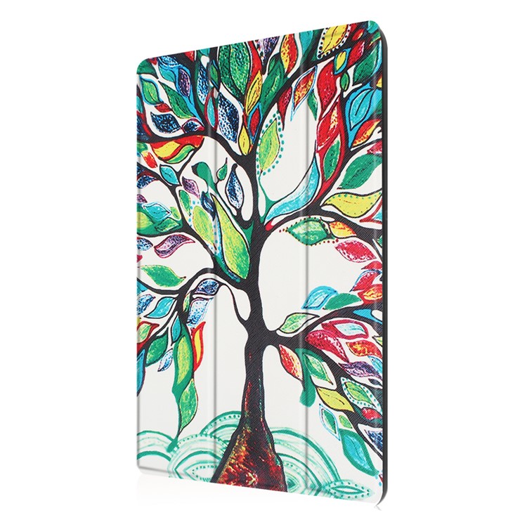 Tri-fold Stand Leather Shell for Lenovo Tab 2 A10-30 - Colorful Trees-4