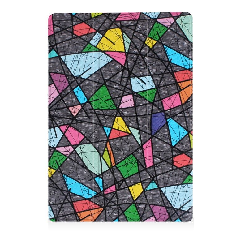 Tri-fold Stand Flip Leather Case for Lenovo Tab 2 A10-30 - Abstract Picture-2