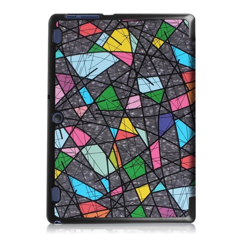 Tri-fold Stand Flip Leather Case for Lenovo Tab 2 A10-30 - Abstract Picture-3