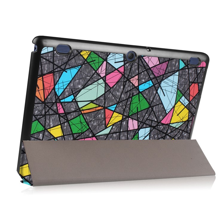 Tri-fold Stand Flip Leather Case for Lenovo Tab 2 A10-30 - Abstract Picture-5