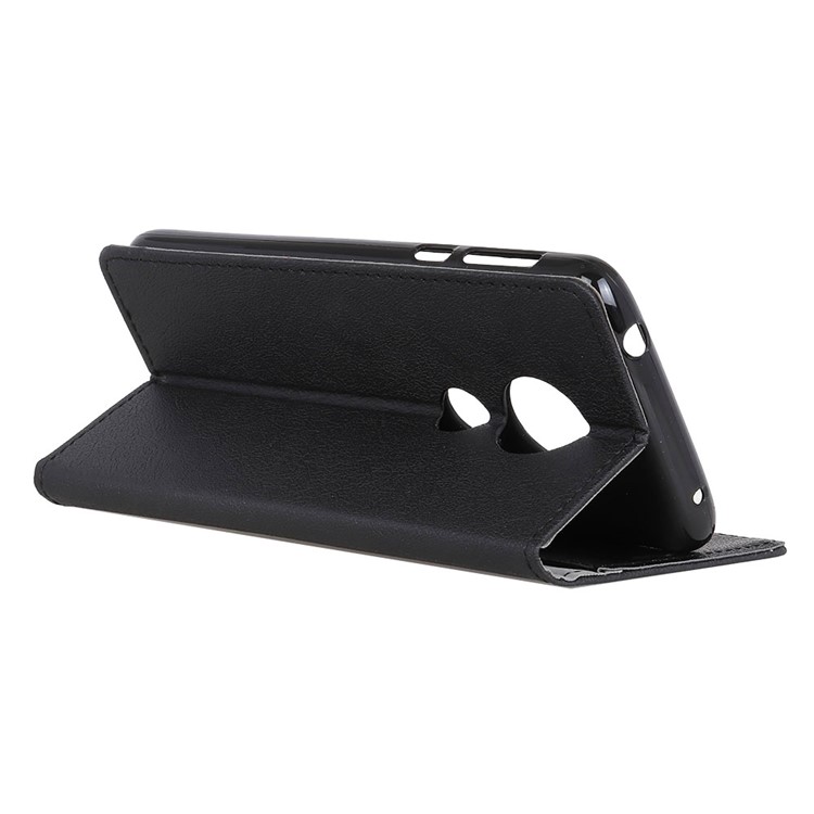 Wallet Stand Leather Protection Case for Motorola Moto G7 Play - Black-5