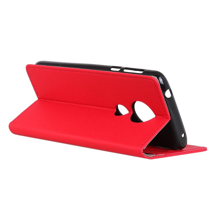 Wallet Stand Leather Protection Case for Motorola Moto G7 Play - Red-5