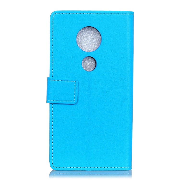 Brieftasche Stand Leder Schutzhülle Für Motorola Moto G7 Play - Blau-3