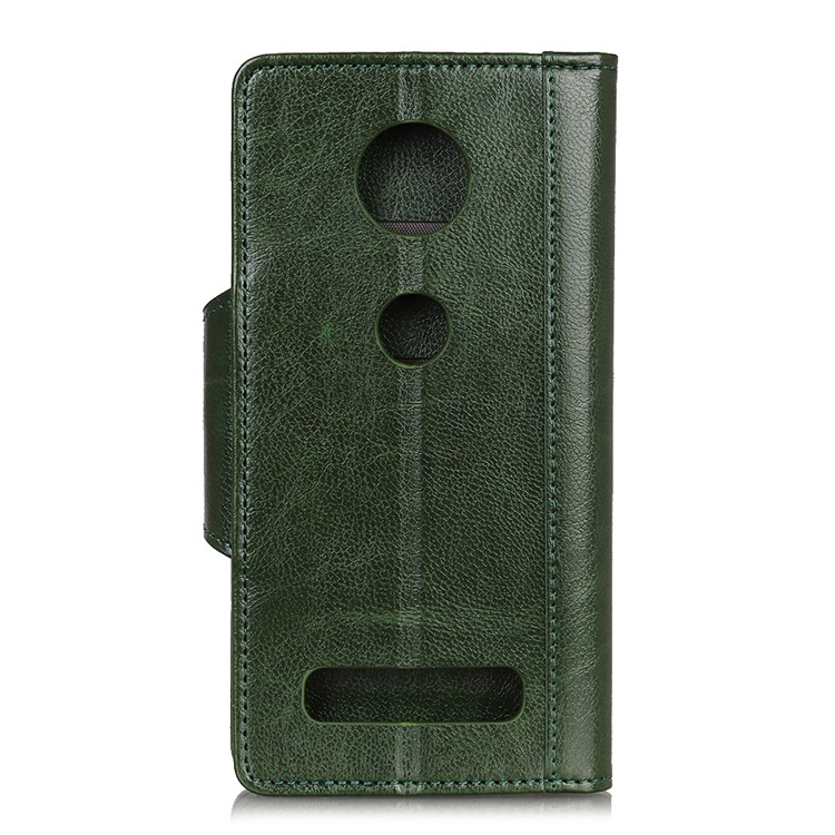 Textured PU Leather Wallet Magnetic Stand Mobile Cover for Motorola Moto Z4 Play - Green-1