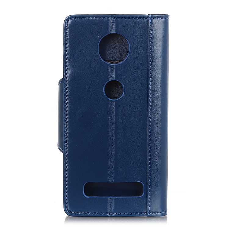 PU Leather Case for Motorola Moto Z4 Play Card Slots All Round Protection Leather Cover - Blue-1