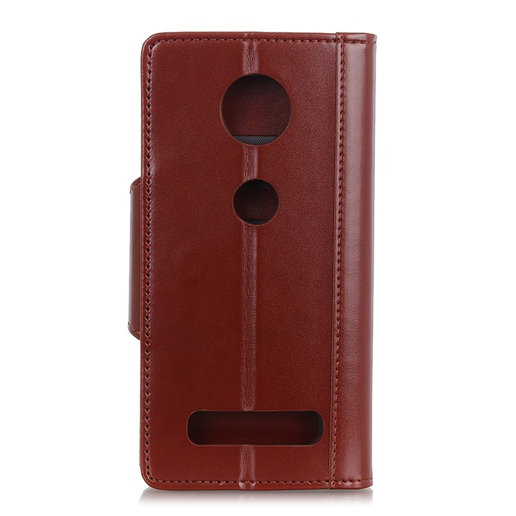 PU Leather Case for Motorola Moto Z4 Play Card Slots All Round Protection Leather Mobile Case - Brown-1