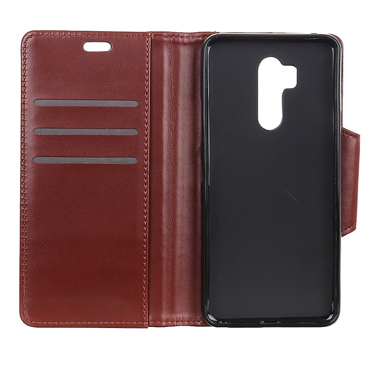PU Leather Case for LG G7 ThinQ Card Slots All Round Protection Leather Phone Cover - Brown-2