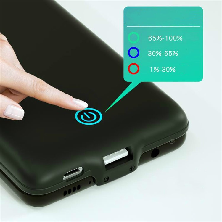 7000mAh Backup Battery Charger Case for Samsung Galaxy A8s - Black-2